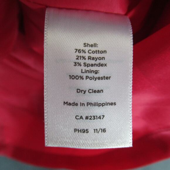 Talbots Dress Womens Size 6 Red Short Sleeve Pleated Modest Minimalist Work - Picture 8 of 9